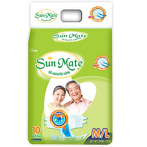 Tã Dán Người Lớn SunMate AX2 Size L10 (10 Miếng)