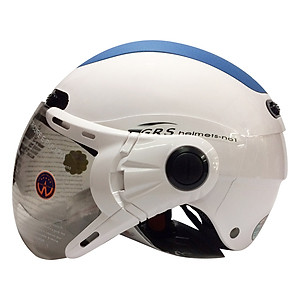 Mũ Bảo Hiểm GRS A102K - Trắng Line Xanh