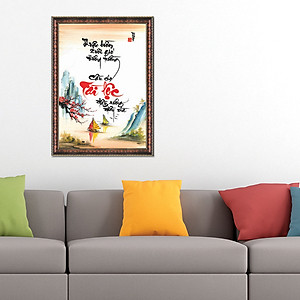 Tranh Thư Pháp TÀI LỘC ĐẦY RƯƠNG ĐẦY NHÀ (TP_41X56-8) (41 x 56 cm) Thế Giới Tranh Đẹp