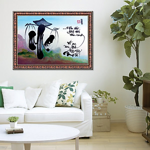 Tranh Thư Pháp TÌNH MẸ THƯƠNG CON (TP_41X56_23) (41 x 56 cm) Thế Giới Tranh Đẹp