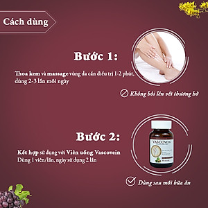 Kem Thoa Giãn Tĩnh Mạch Hỗ Trợ Giảm Đau, Sưng, Phù Chân Vascovein (tuýp 50g)