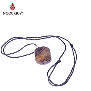Mặt dây chuyền gổ hóa thạch 30x25mm mệnh hỏa, mộc - Ngọc Quý Gemstones