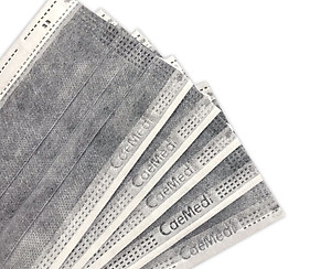 Khẩu trang y tế CAEMEDI 4 lớp Than Hoạt Tính, kháng khuẩn, lọc bụi bẩn chuẩn BFE, FDA xuất khẩu Châu Âu - Hộp 50 Cái