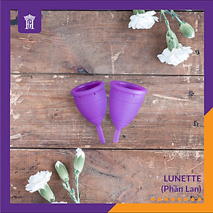 Cốc Nguyệt San Lunette Màu Tím - Vật Liệu 100% Silicon Y Tế Đạt Chứng Nhận FDA - Nguyên Tem Niêm Phong - Sản Xuất Tại Phần Lan - Hàng Chính Hãng - Lunette Menstrual Cup Violet