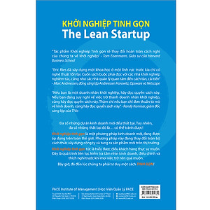 Sách Khởi Nghiệp Tinh Gọn (The Lean Startup) - Eric Ries - PACE Books