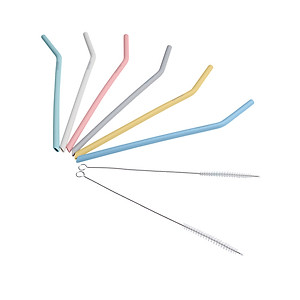 Bộ 6 Ống Hút Silicone Có Thể Tái Sử Dụng Kèm 2 Cọ Rửa Lock&Lock TLL080 ( 250 x 78 mm)