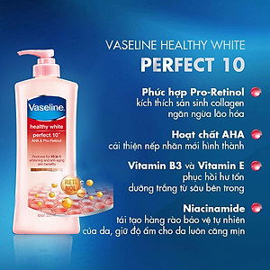 Combo 2 Sữa Dưỡng Thể Vaseline Trắng Da 10 Lợi Ích (350ml)