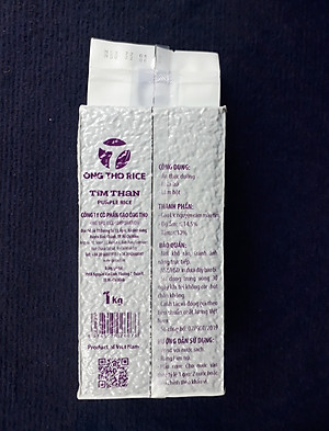 Gạo Lứt Tím Than Túi 1Kg - Gạo Ông Thọ - Thơm mềm dẻo, tốt cho sức khỏe