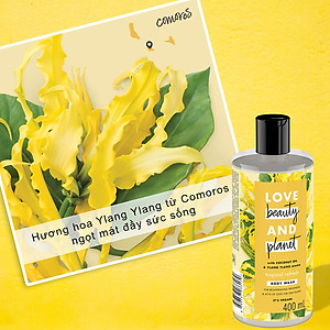 Sữa tắm LOVE BEAUTY & PLANET Sữa tắm lưu hương lưu hương với 100% tinh dầu Ngọc lan tây từ thiên nhiên 400ml