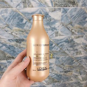 Dầu gội cho tóc hư tổn L'ORÉAL Serie Expert Absolut Repair vàng shampoo 300ml [Mẫu mới]