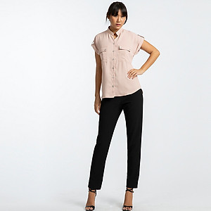 Áo Sơ Mi Nữ Áo Kiểu Đẹp Thời trang thiết kế Hity TOP106 (Kem Champagne)