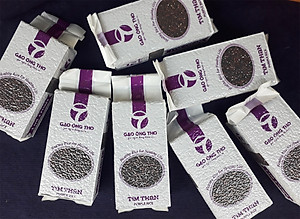 Gạo Lứt Tím Than Túi 1Kg - Gạo Ông Thọ - Thơm mềm dẻo, tốt cho sức khỏe