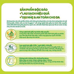 Combo 4 Gói Khăn giấy ướt cho trẻ sơ sinh Huggies không mùi, gói 64 tờ
