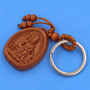 Combo 3 móc khóa gỗ Văn Thù Bồ Tát