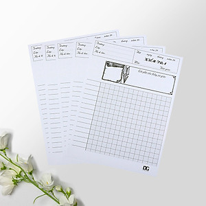 Giấy kiểm tra 4 ô ly màu trắng tự nhiên chống lóa chống hằn lem kẻ ô rõ đẹp, giấy rất dày 100gsm,15 tờ đôi GKT04 Green Art - Hàng chính hãng