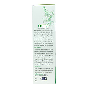 Sữa tắm gội hằng ngày cho bé dịu nhẹ không cay mắt hỗ trợ trị rôm sẩy Oriss Baby (chai 150ml)