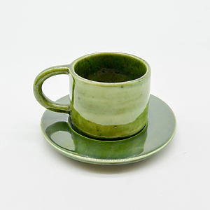 Bộ Ly Cà-Phê Morning 03 + Dĩa Lót - Màu Giả Cổ