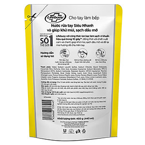 Nước rửa tay Lifebuoy Bảo vệ khỏi vi khuẩn 450gr - Chanh Khử Mùi