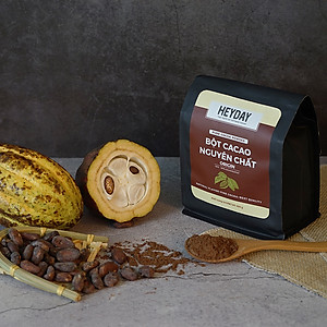 Bột cacao nguyên chất 100% Việt Nam - Dòng Balanced phổ thông túi 500g -  Chuyên dùng làm bánh, pha chế cho quán cà phê - Heyday Cacao