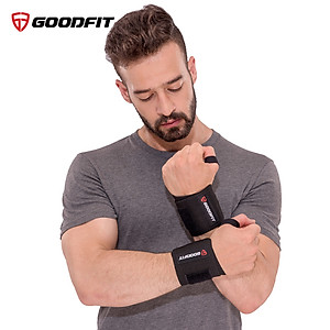 Băng quấn trợ lực khớp cổ tay tập gym, tập boxing GoodFit co giãn 4 chiều, khóa dán chắc chăn GF301W