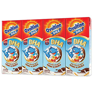 Thùng 48 hộp thức uống lúa mạch hương vị socola Ovaltine DHA+ 180ml