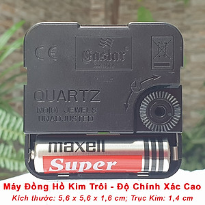 MÁY ĐỒNG HỒ TREO TƯỜNG KIM TRÔI CAO CẤP EASTAR – BỘ KIM VÀNG ĐỒNG CÓ DẠ QUANG  – KÈM PIN MAXELL