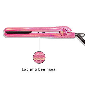 Máy Ép Tóc Lõi Sứ PYT Ceramic Styling Tool (2 trong 1) - Màu Hồng Ánh Kim - Công Nghệ Nhiệt Hồng Ngoại Xa - Có Thể Vừa Duỗi Và Uốn Tóc