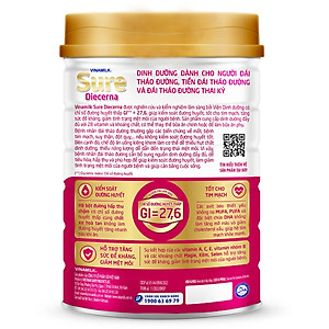 Sữa bột Dành Cho Người Tiểu Đường Vinamilk Sure Diecerna - 400g