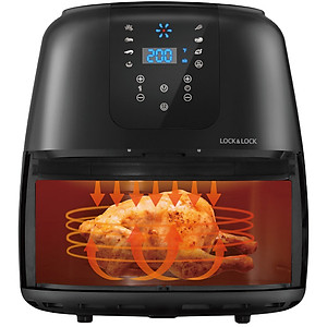 Nồi Chiên Không Dầu Điện Tử Lock&Lock EJF296BLK (7.2 Lít) - Kèm Chảo Nướng - Hàng Chính Hãng