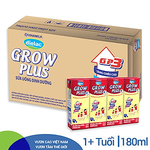 Thùng 48 Hộp Sữa Bột Pha Sẵn Vinamilk Dielac Grow Plus - Đỏ 180ml