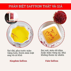 Combo 2 hộp (hộp/1gr) saffron Kingdom Herb, nhụy hoa nghệ tây Iran chính hãng super negin thượng hạng (tặng táo đỏ Tân Cương 10g, bình thủy tinh và nhíp gắp saffron)