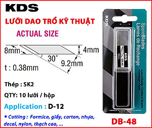 LƯỠI DAO TRỔ KDS DB-48