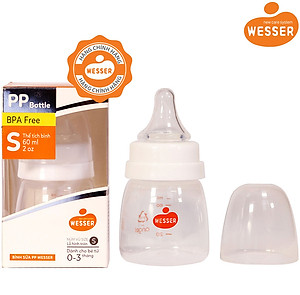 Combo 2 Bình Sữa PP Wesser -  (Giao màu ngẫu nhiên)