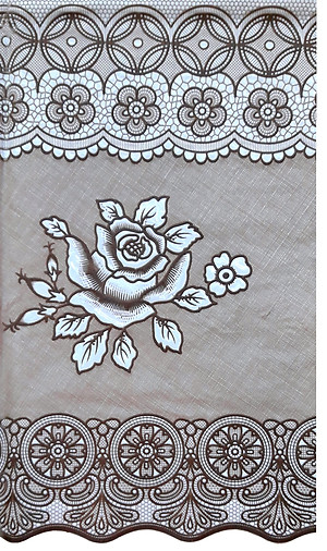 KHĂN TRẢI BÀN PAULEE - 856B (76 cm x 120 cm) HOA VĂN NÂU, PHỦ SALON, KHÔNG THẤM NƯỚC.