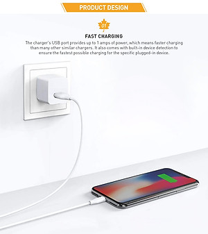 Củ Sạc Dành Cho Iphone VTECH cao cấp - Hàng Nhập Khẩu