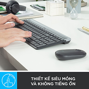 Bộ phím chuột không dây logitech MK470 Slim - Hàng Chính Hãng
