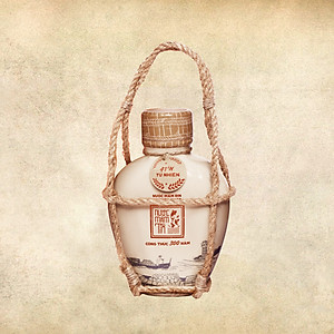 Đặc Sản Phan Thiết - Nước Mắm Tĩn Cá Cơm Than Nhãn Xưa 41N ( Tĩn Gốm 500Ml) Sánh Đặc Thịt Cá, Không Chất Bảo Quản