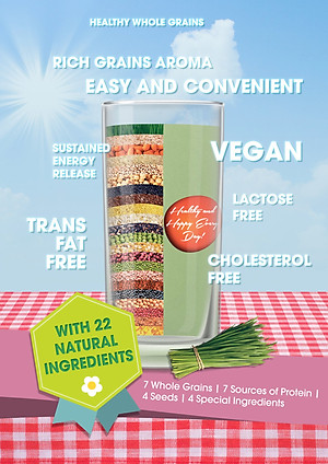 Hộp Bột ngũ cốc dinh dưỡng cao cấp 22 Complete Nutrimix - Wheat Grass (Mầm lúa mì) - 750g