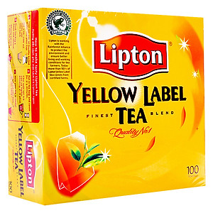Combo 4 Trà Đen Nhãn Vàng Lipton Túi Lọc 2g x 100 Gói