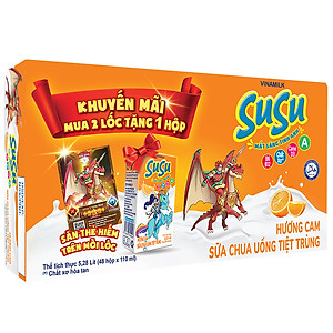 Sữa chua uống hương cam Vinamilk Susu - Thùng 48 hộp 110ml.