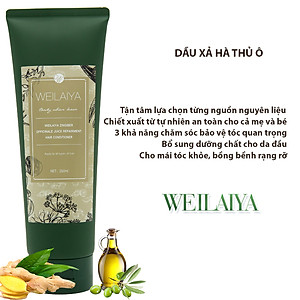 Dầu Xả Weilaiya Tinh Chất Gừng Kết Hợp Hà Thủ Ô Organic Cao Cấp hỗ trợ điều trị Rụng Tóc, Kích Thích Mọc Tóc Giảm Tóc Gãy Rụng, Dành Cho Loại Tóc Hư Tổn Xơ Gãy (200ml) - Sản phẩm chính hãng