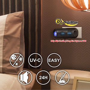 Máy diệt khuẩn phòng kín Digimax UV-C, 30-50m2, 24/7, 10.000hr, AC 220V - Hàng Chính Hãng