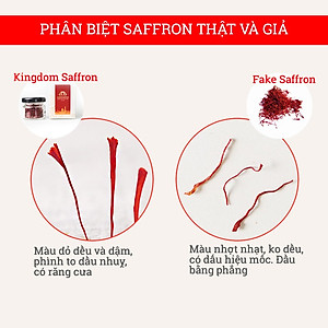 Combo 2 hộp (hộp/1gr) saffron Kingdom Herb, nhụy hoa nghệ tây Iran chính hãng super negin thượng hạng (tặng táo đỏ Tân Cương 10g, bình thủy tinh và nhíp gắp saffron)