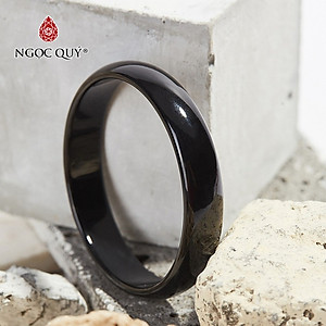 Vòng tay mã não đen bản hẹ mệnh thủy, mộc - Ngọc Quý Gemstones