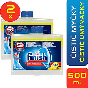 Dung dịch tẩy rửa máy rửa chén Finish Dishwasher Cleaner Lemon 2x250ml QT04441 - hương chanh