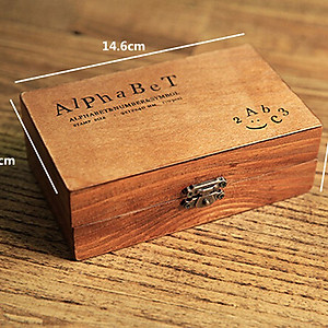 Bộ con dấu gỗ Chữ cái Alphabet 