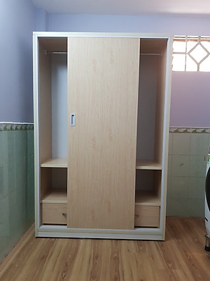 Tủ áo lùa 1m2 x 1m8 x 50 cm (màu gỗ tự nhiên)