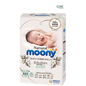 Tã Dán Moony Natural Bông Organic Newborn 63 (63 Miếng)