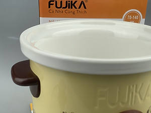 Nồi Kho Cá Thịt,Nấu Chậm,Nấu Cháo ,Chưng Yến 1.5L Fujika KC15 Màu Vàng-Hàng chính hãng