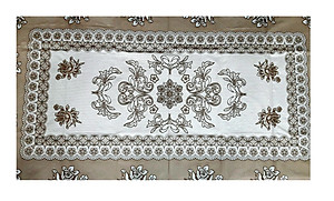 KHĂN TRẢI BÀN PAULEE - 856B (76 cm x 120 cm) HOA VĂN NÂU, PHỦ SALON, KHÔNG THẤM NƯỚC.